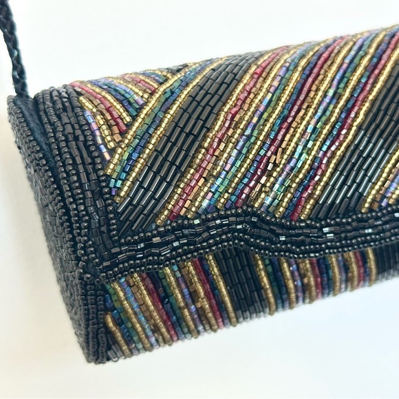 Delill Vintage Multicolor Beaded Clutch / Evening Bag Never Used! - Picture 12 of 12